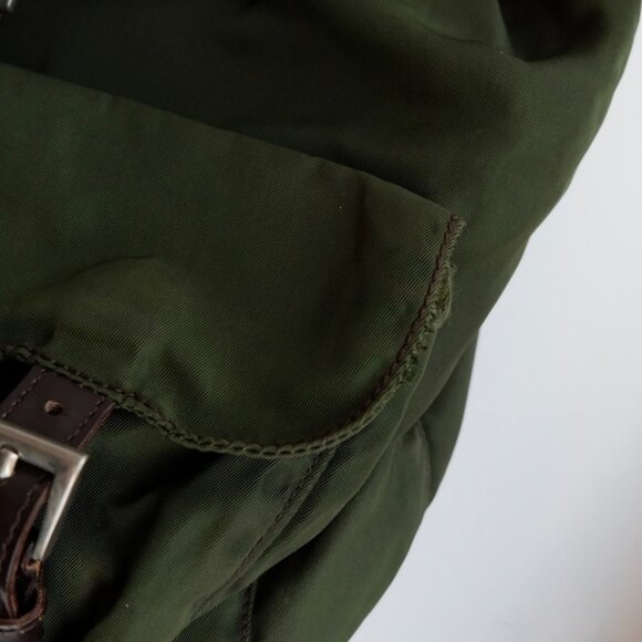 Authentic Preowned Prada Green Nylon Small Backpack - Picture 4 of 13